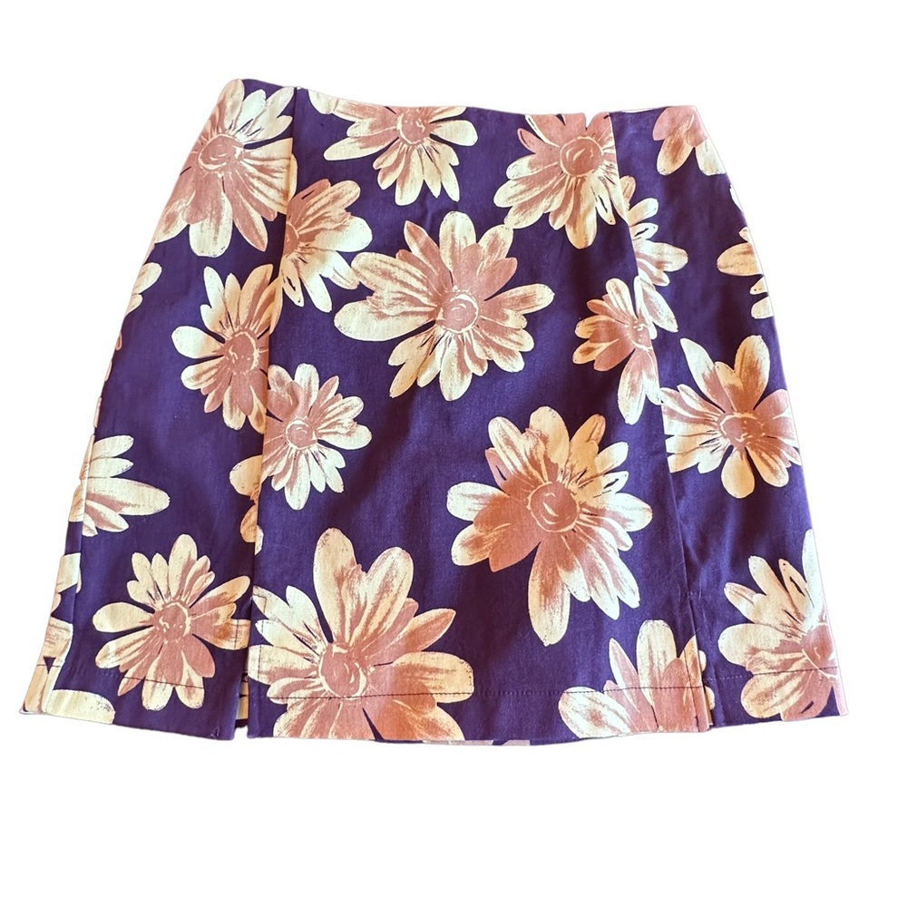 Love on a Hangar Brown and Golden Yellow Floral Pencil Skirt